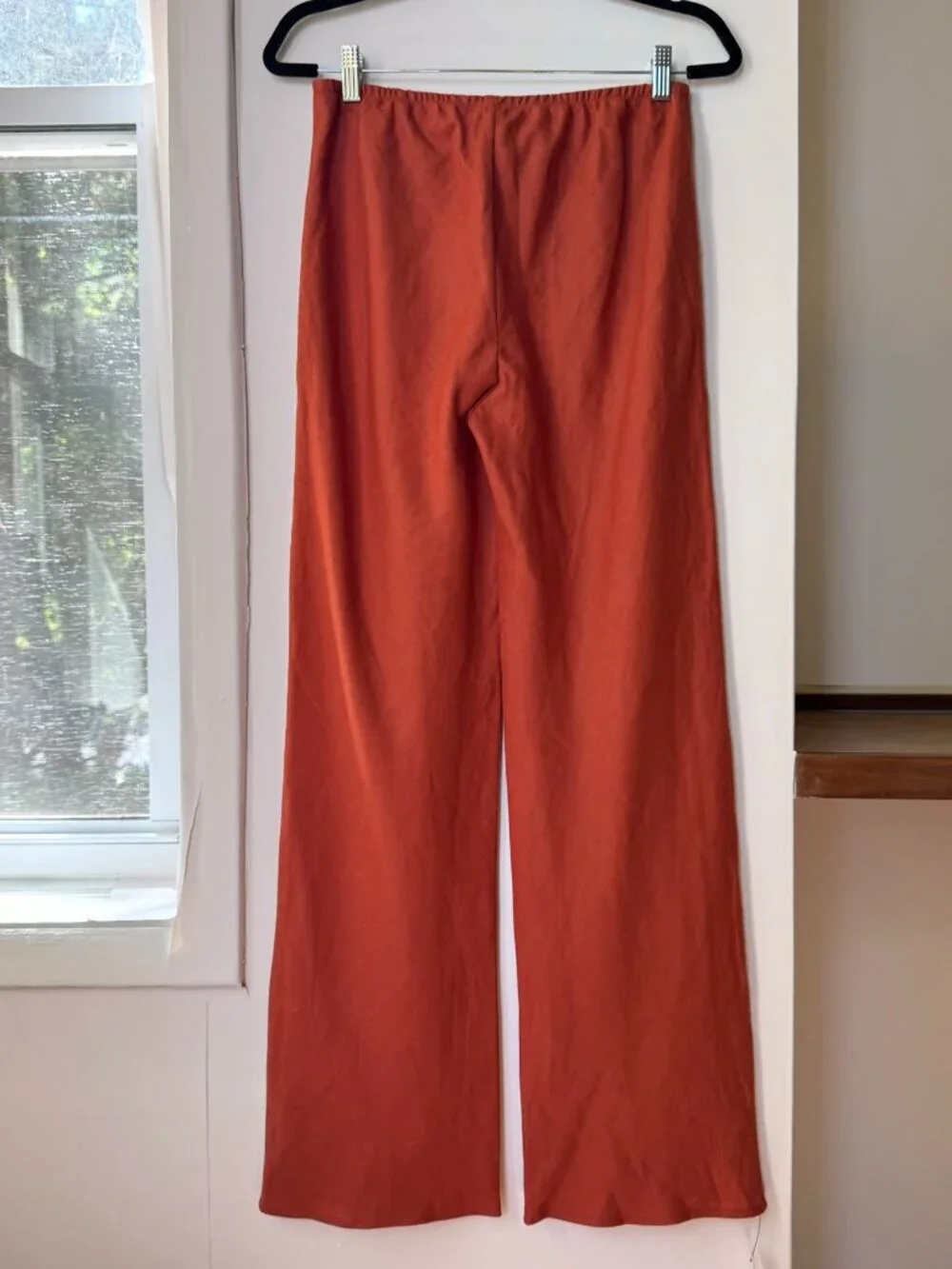 NWT Reformation Gale Linen Mid-Rise Pants Chili Orange Small